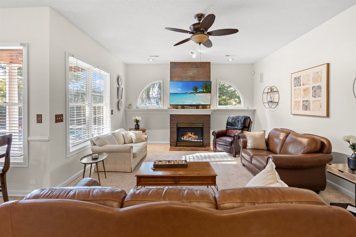 Living Room with fire place