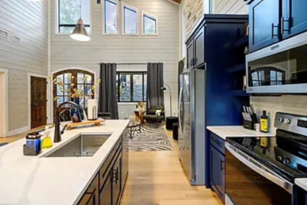 Open kitchen and living space