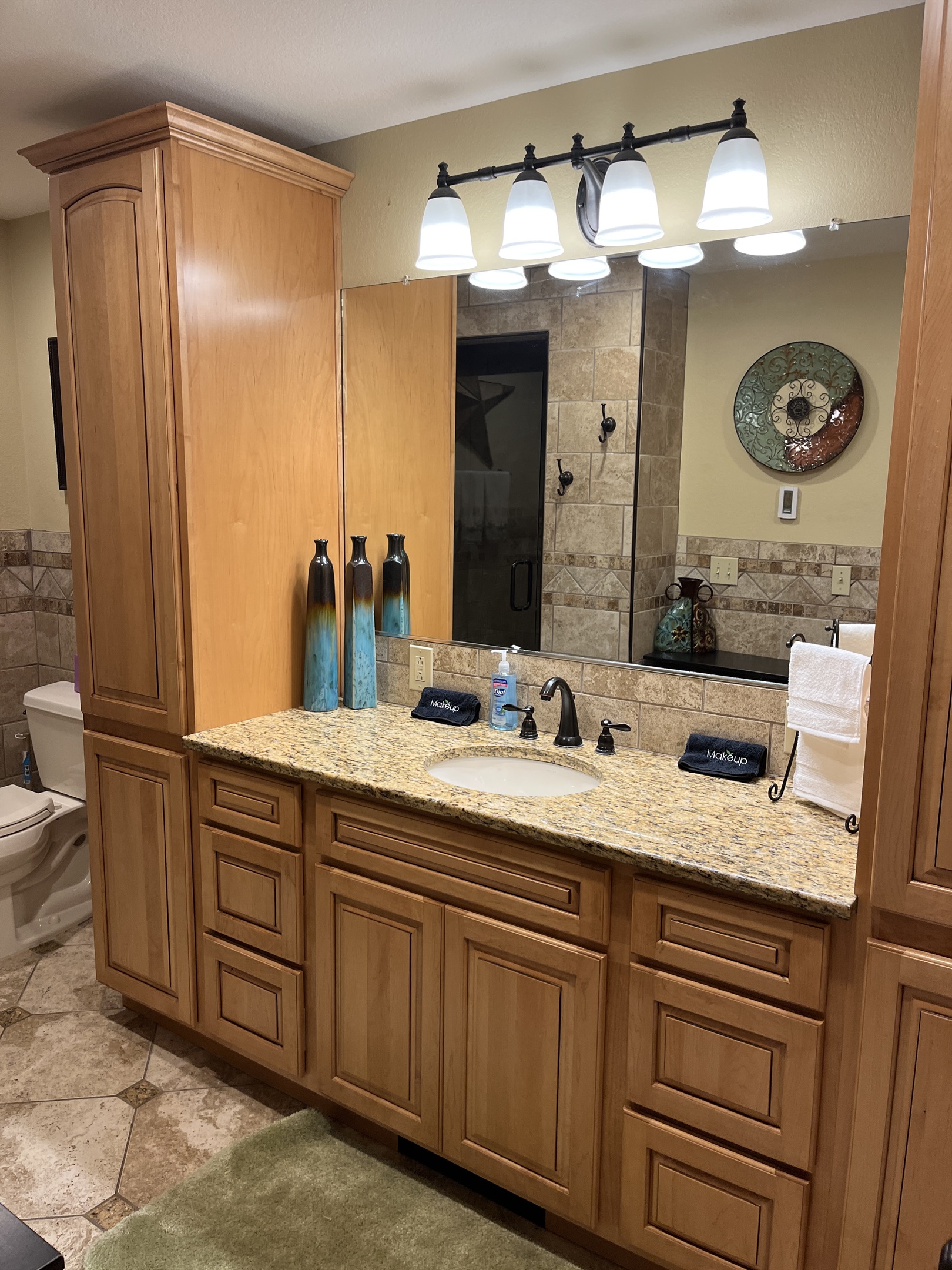 1st floor bath with custum tile shower