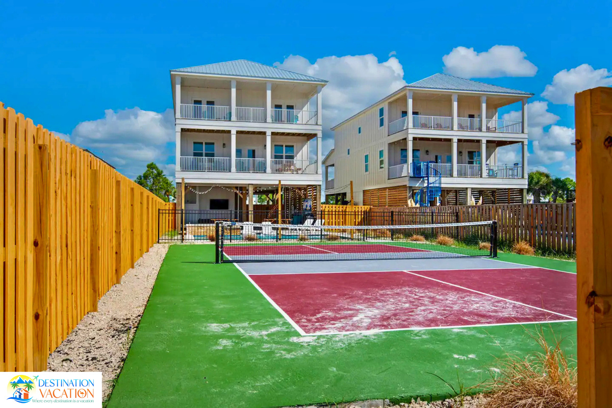 Private sports court ready for friendly competition.