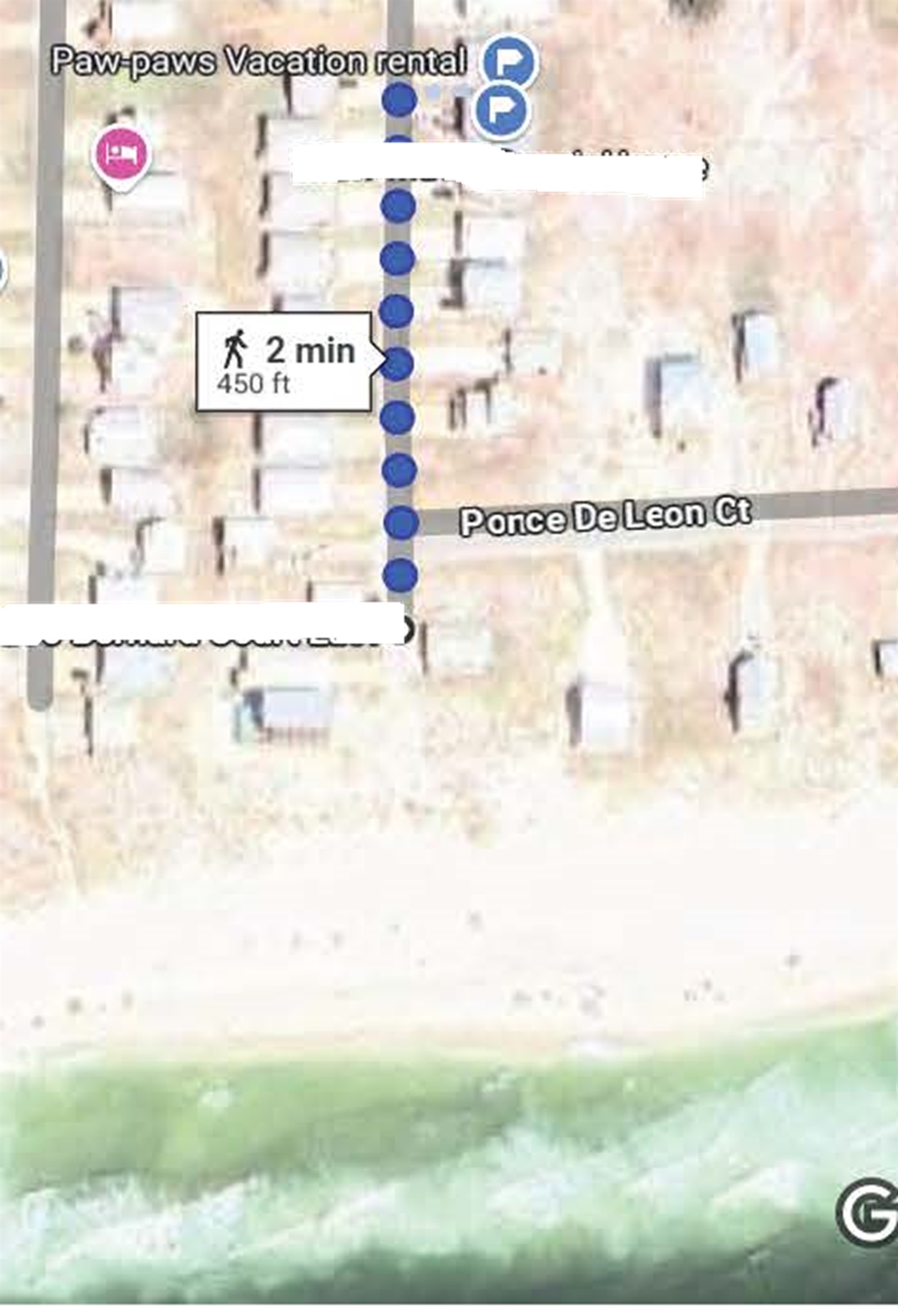 Distance to the beach