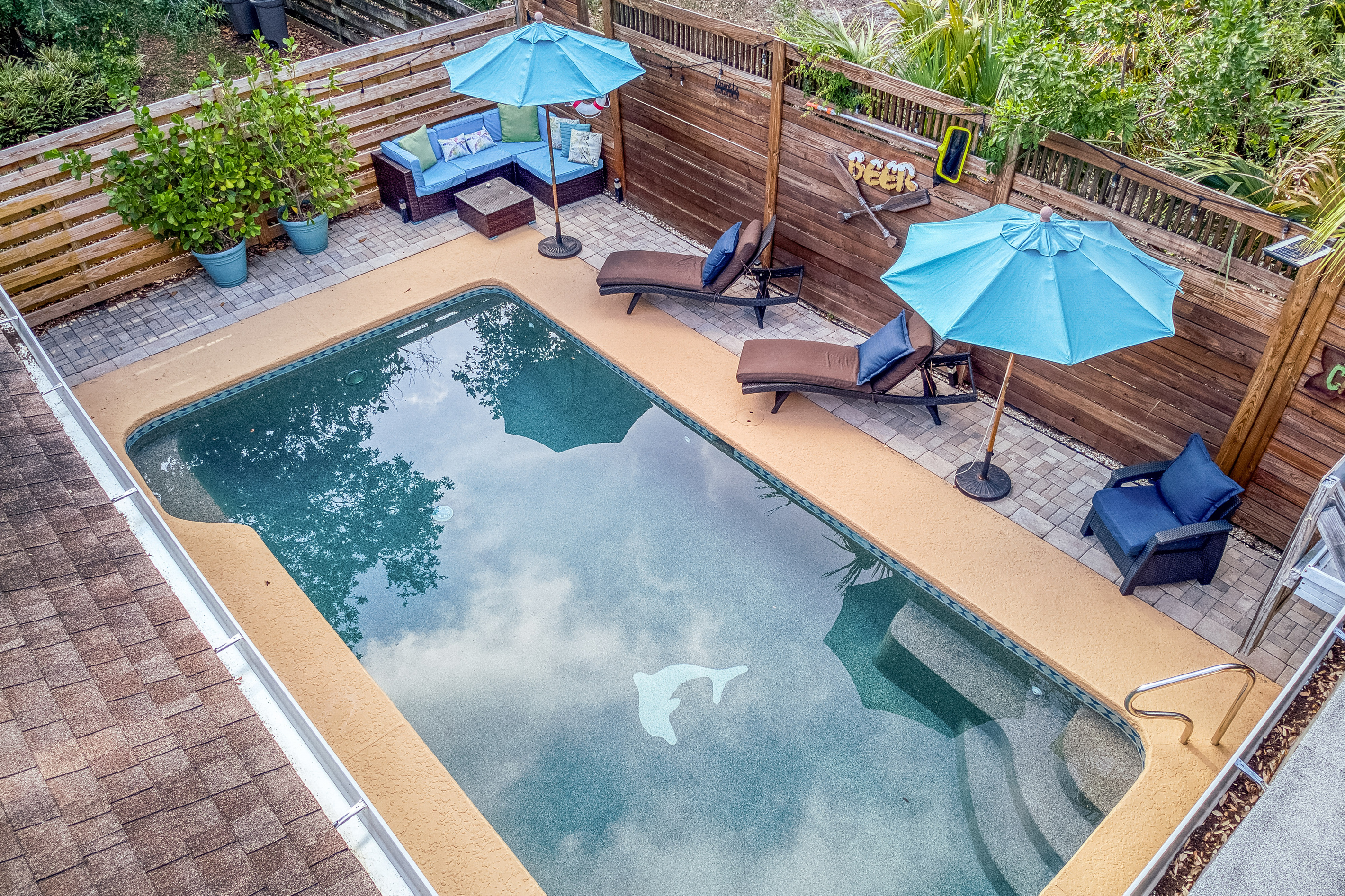 Private heated pool at Octopus Garden