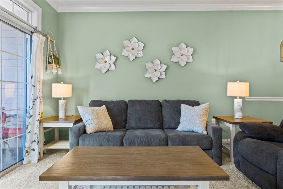 Living Room with sleeper sofa