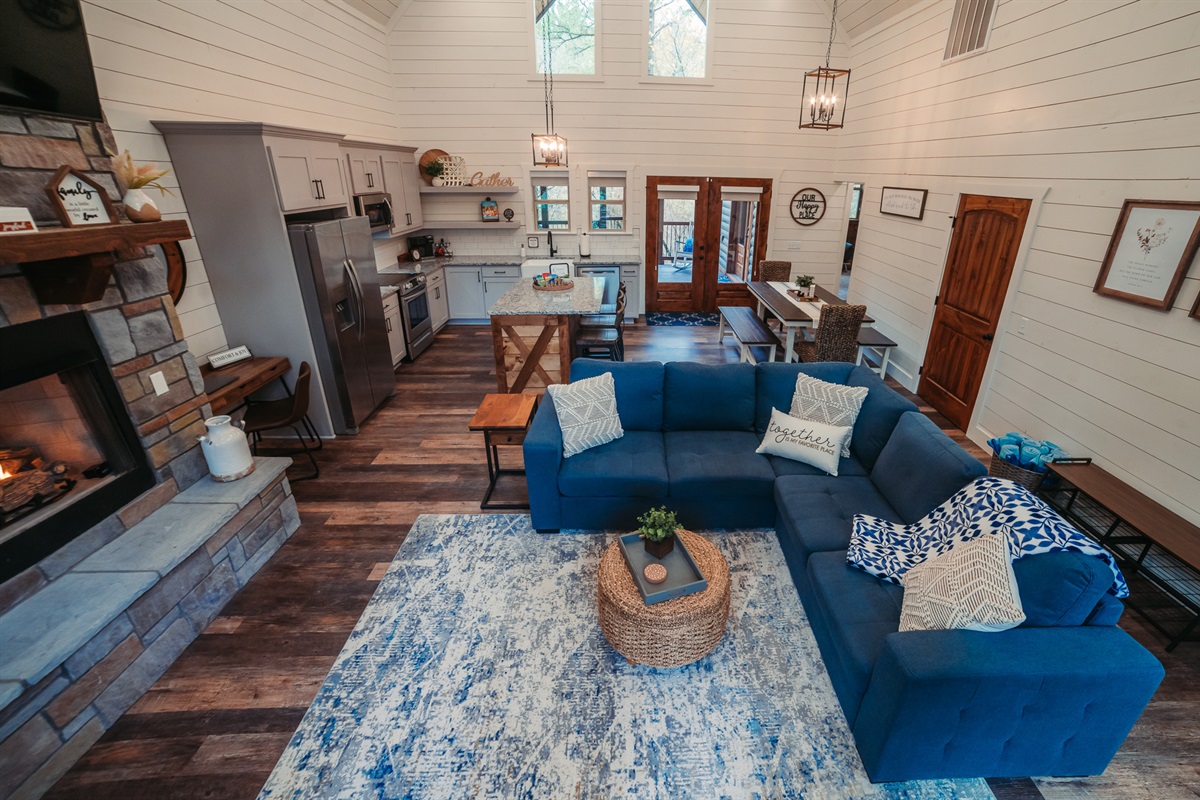 Comfort + Joy living area is open and spacious.
