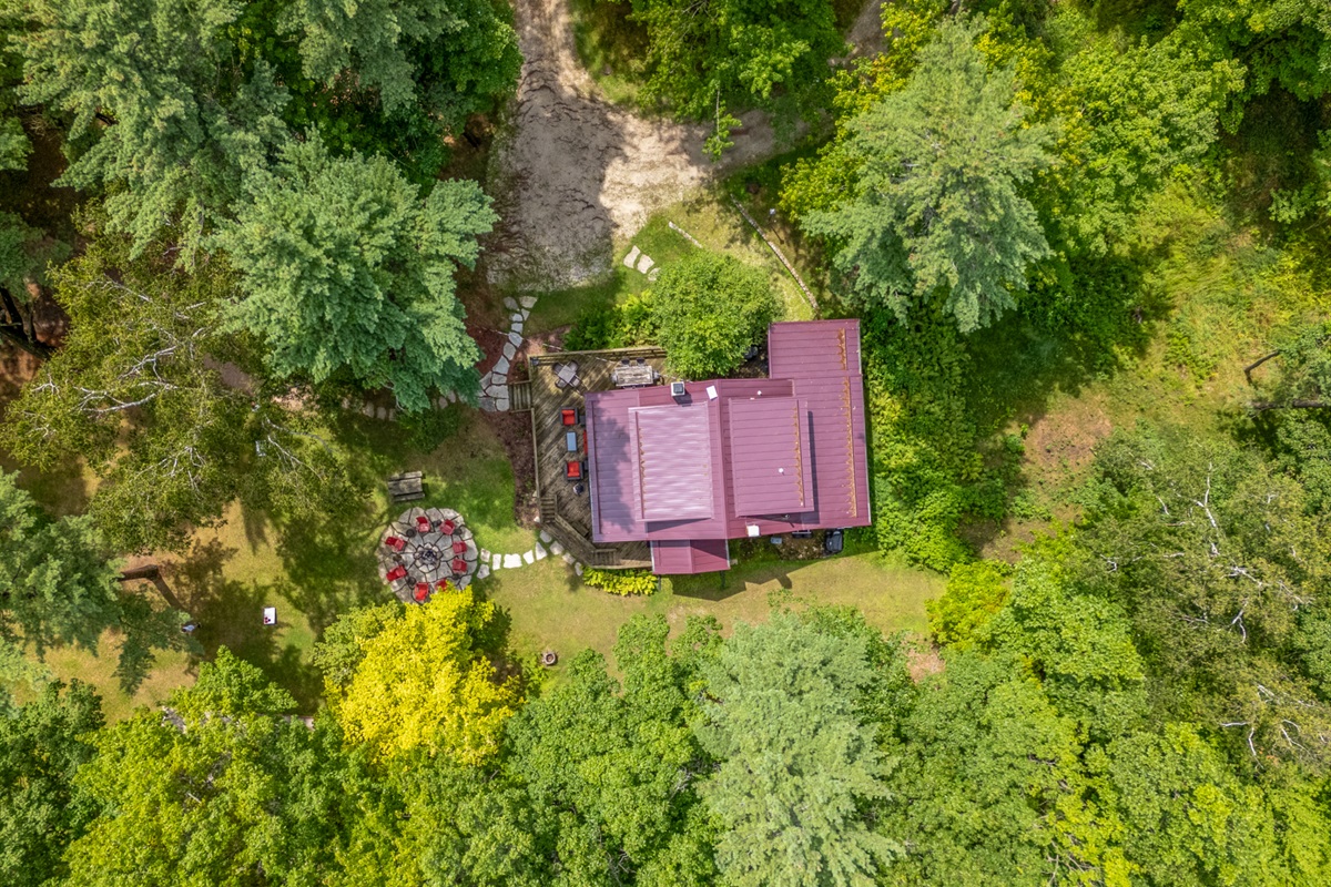 Ariel view of property.