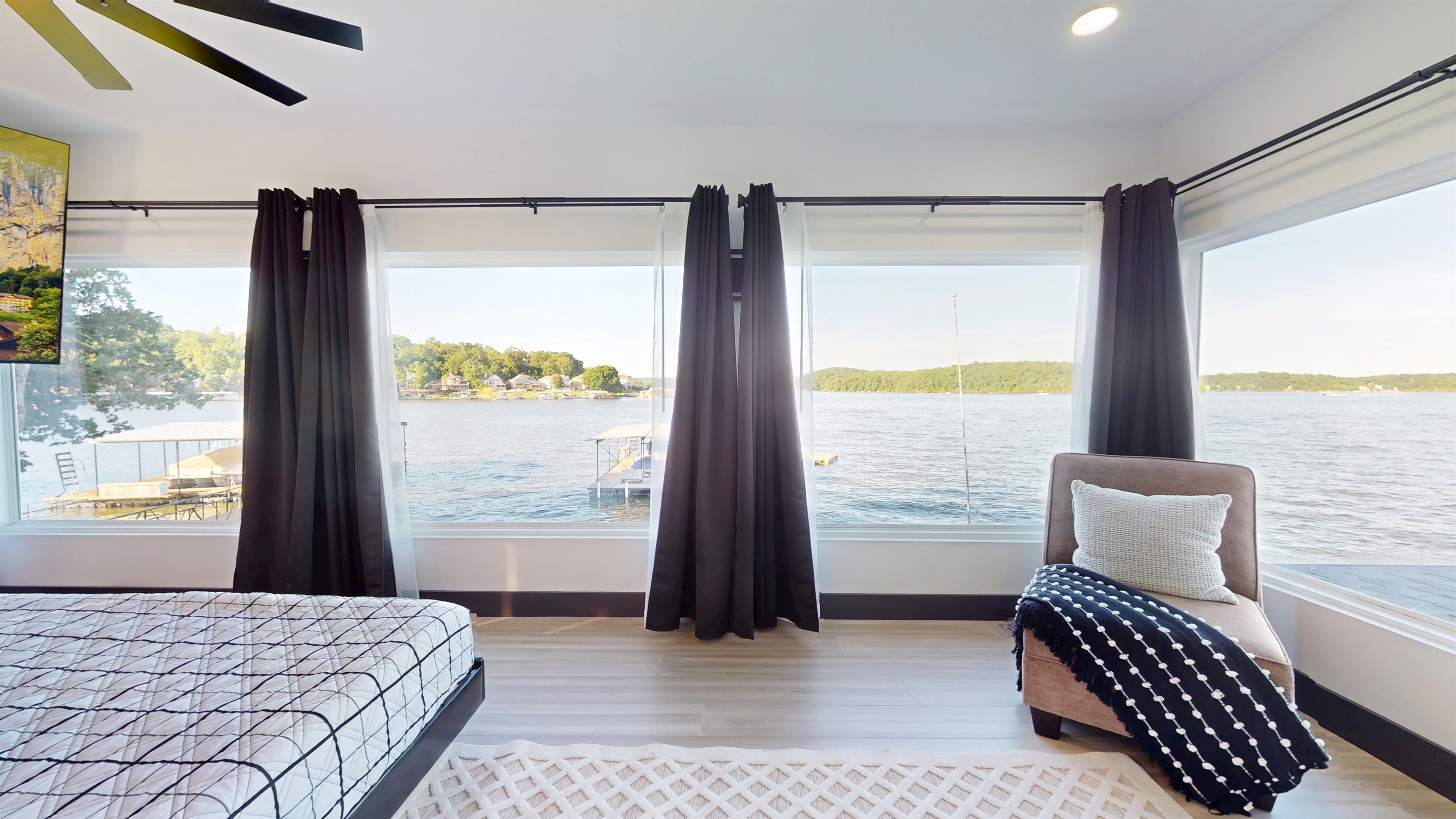 Imagine waking up to this Grand View of the Gravois Arm in the Primary Bedroom.