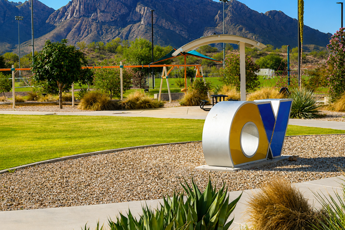 Naranja Park has great mountain views as well as fun for the entire family. And it's just minutes from our home.