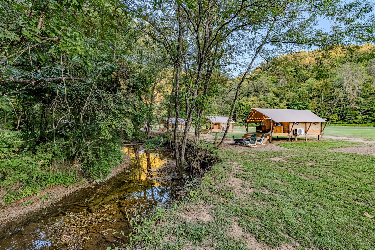 A peek at your neighbors. Our layout offers privacy yet keeps you connected to the community, all while being surrounded by abundant green space.