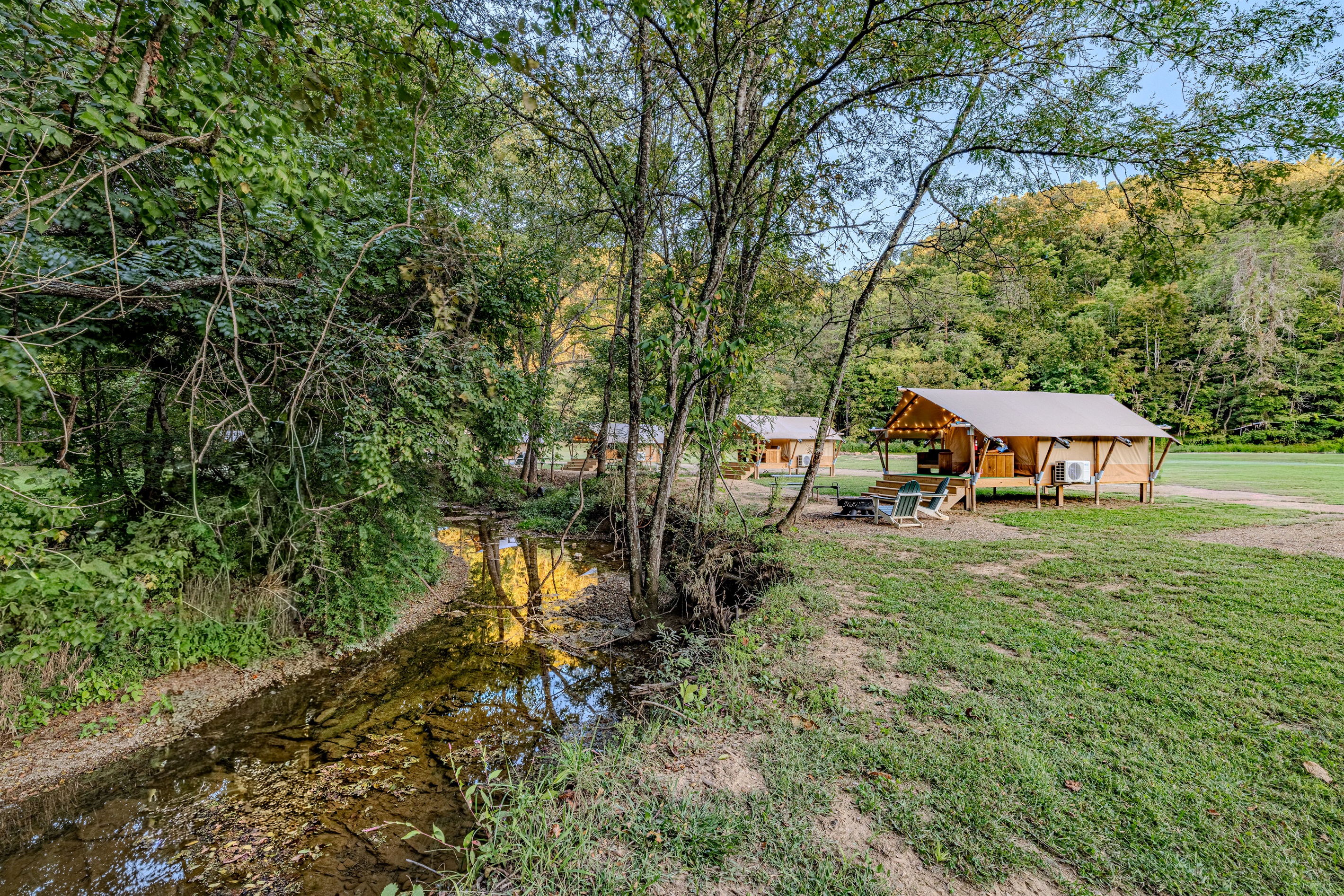 A peek at your neighbors. Our layout offers privacy yet keeps you connected to the community, all while being surrounded by abundant green space.