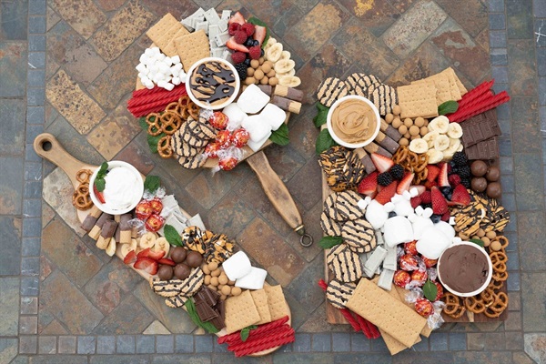 Pre-order Your "Sweet" Charcuterie Board - Contact Your Host Anytime for a fresh board delivered to your door.
(examples of 2-4, 4-6 & 6-8 person boards)