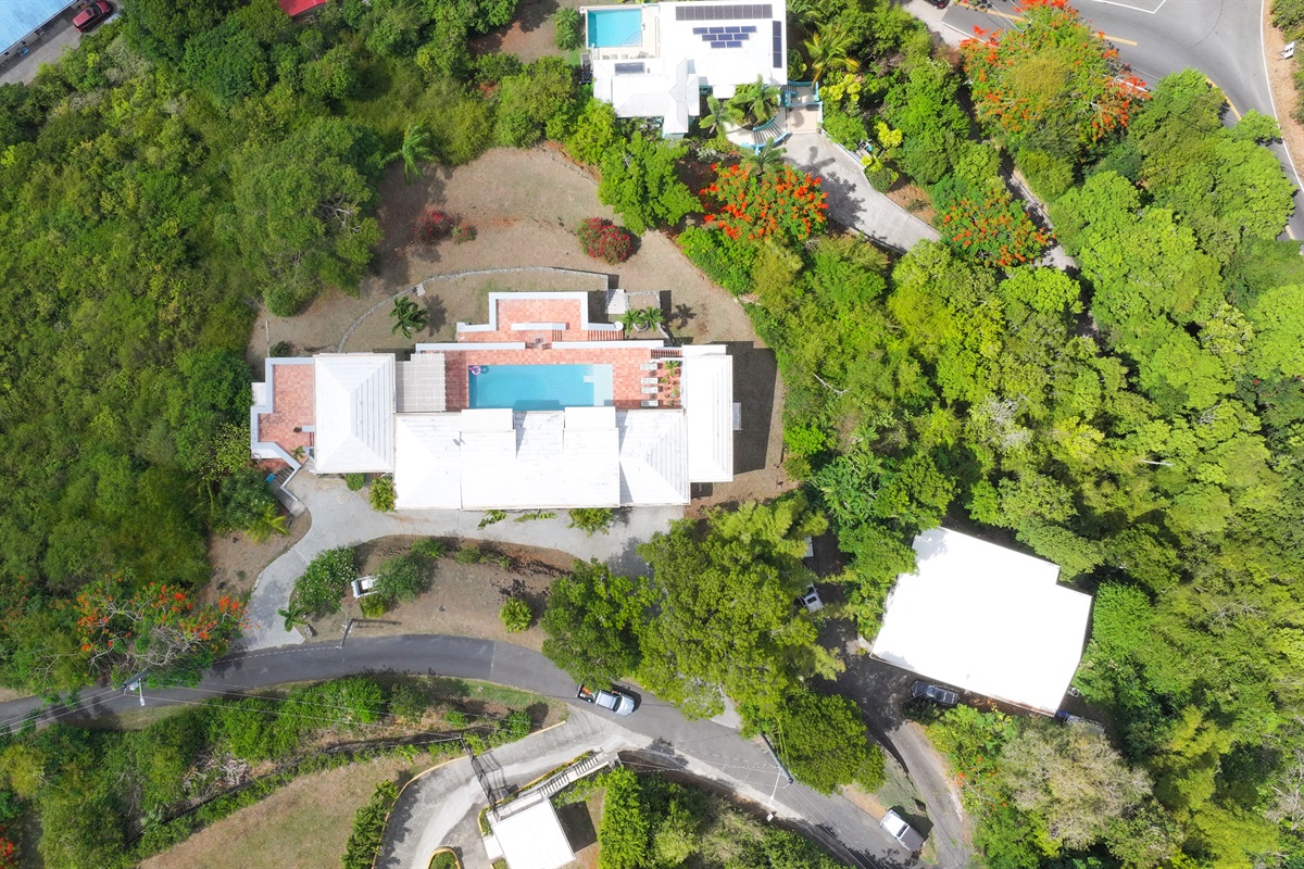 Aerial view of Silk Cotton Villa