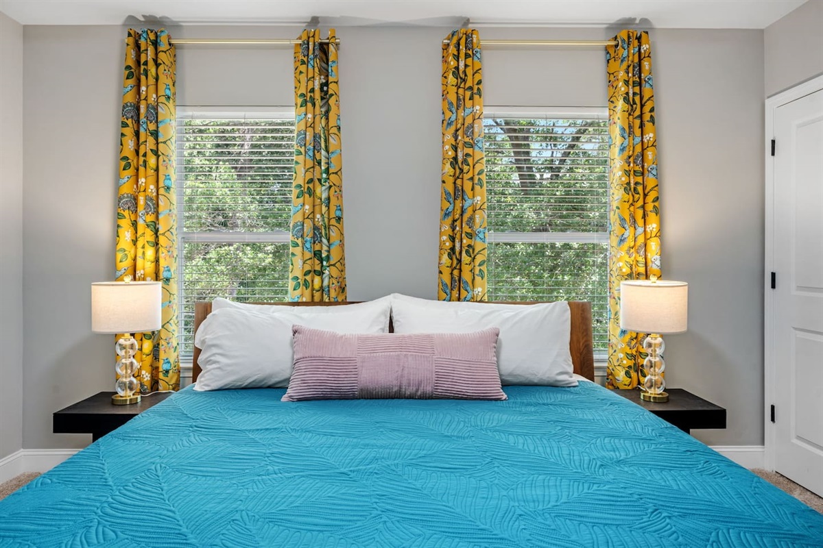 Main bedroom w/ King bed