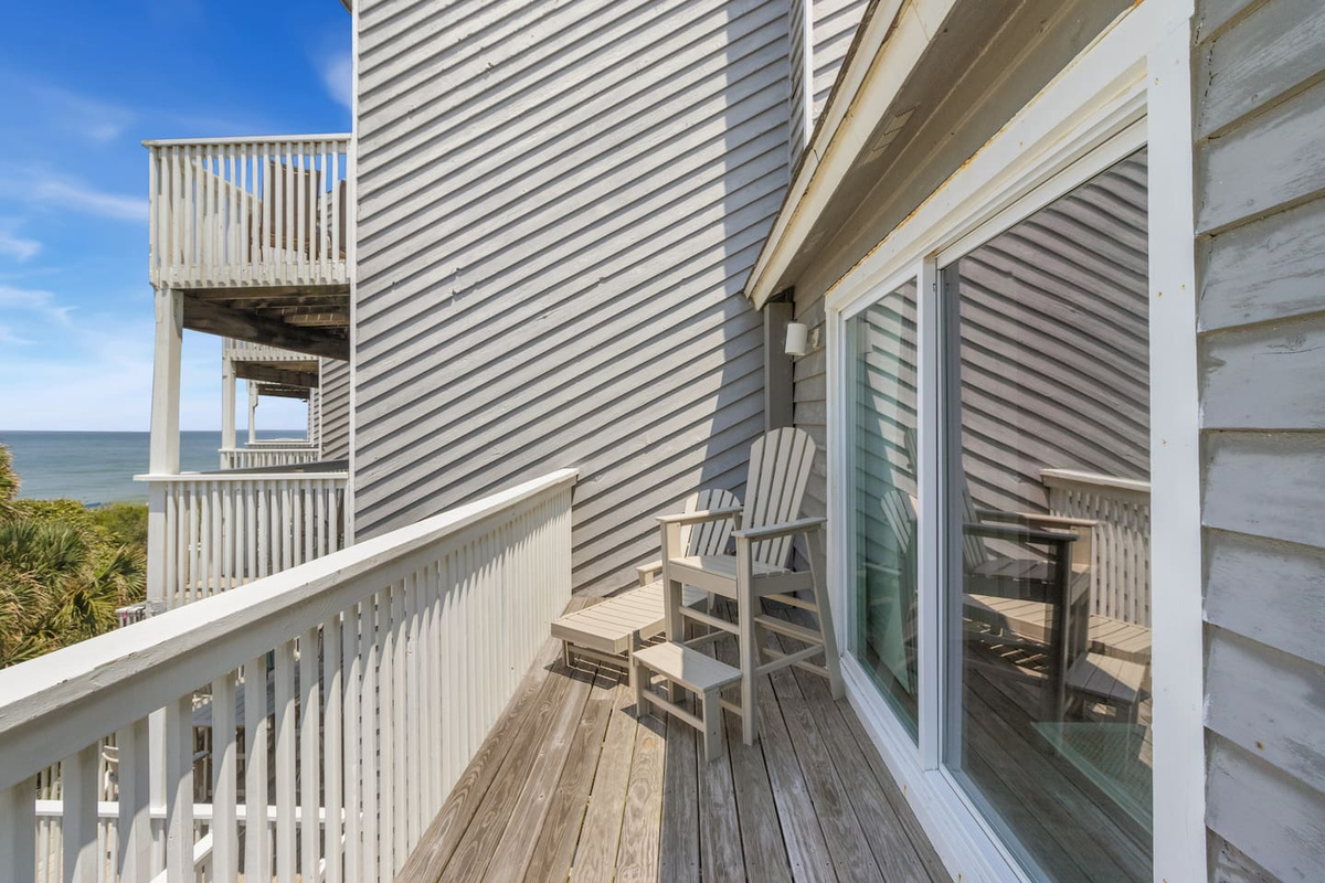 Step out from the master bedroom onto your own private Gulf-view deck &mdash; chairs set, breeze blowing, Gulf right there.