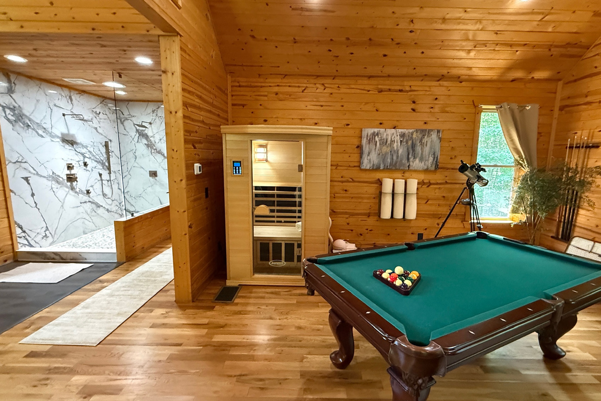 Classic Slate Pool Table AND Infrared Sauna