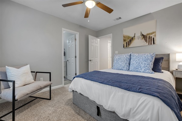 Relax in the Main Suite with Walk In Closet
