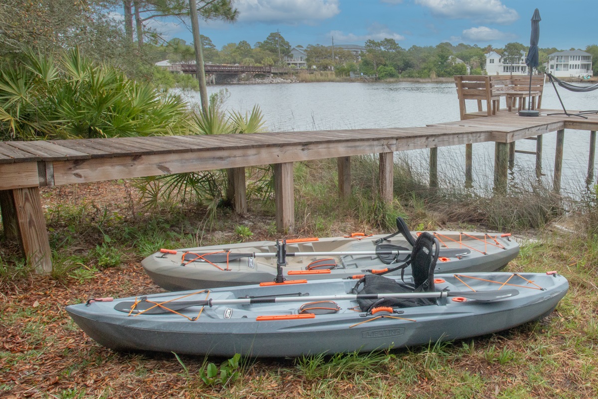 Two kayaks to explore Eastern Lake