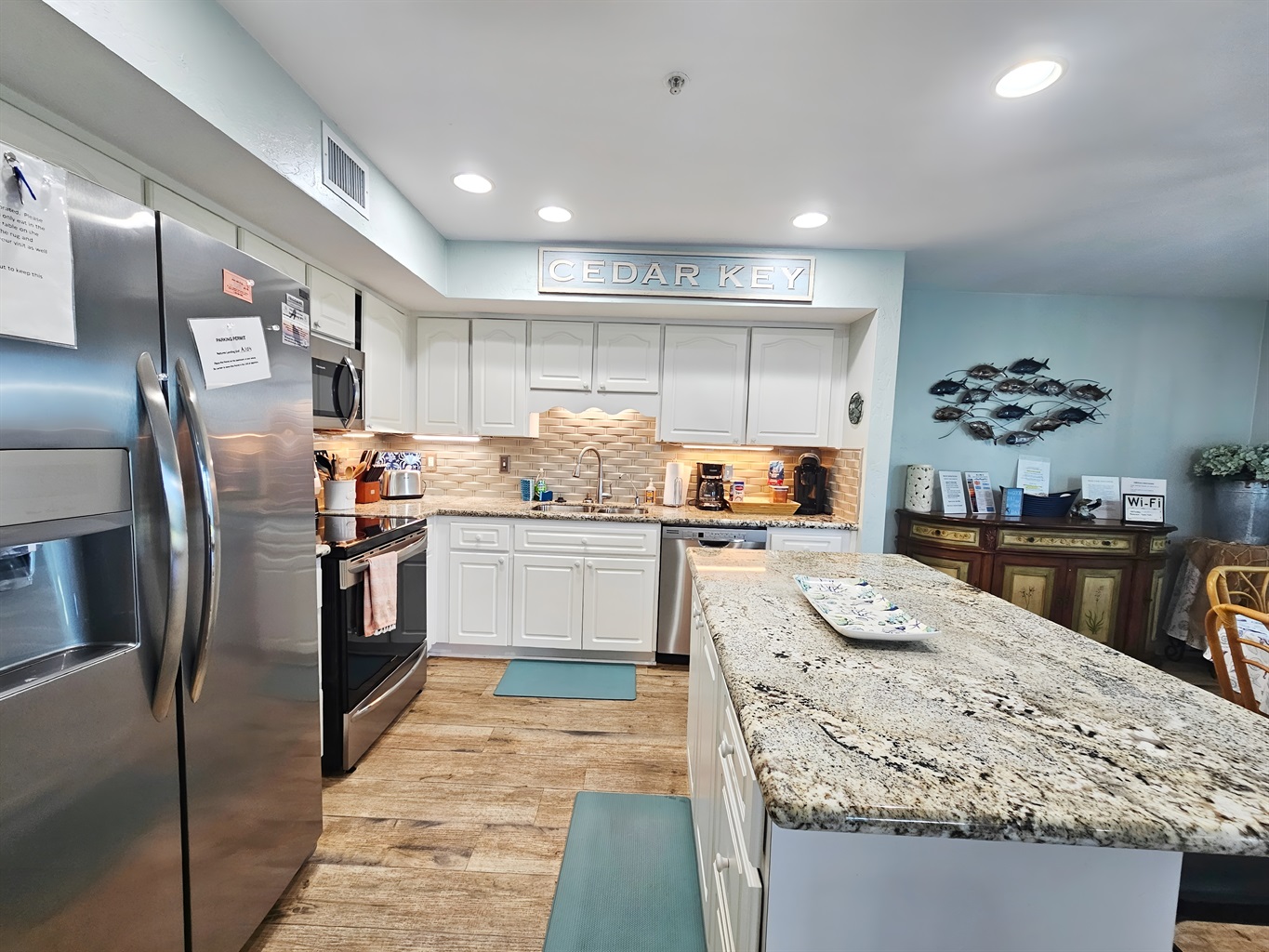 Full Kitchen Stocked with Dishware and Coffee
