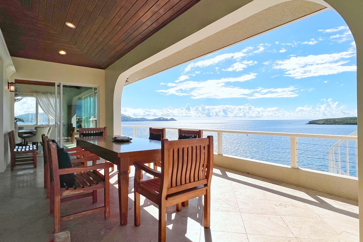 Cliffside serenity - watch the waves roll in from any of your balconies.