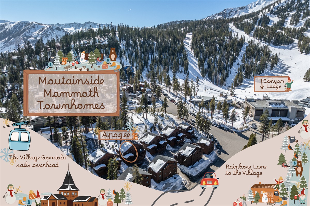 Mountainside #7 (Apogee) sits just below Canyon Lodge—walk to lifts and gondola access while returning to a quiet, private residential setting.