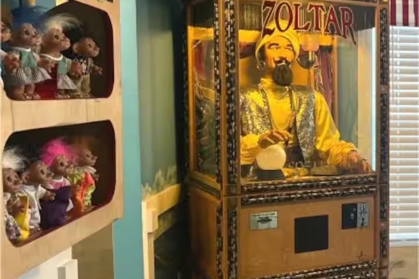 Classic Zoltar fortune teller in arcade at Orlando vacation rental