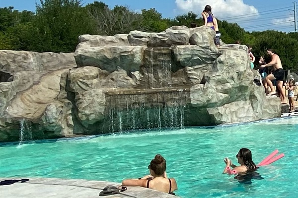 Everyone loves the rock slide, young and old!