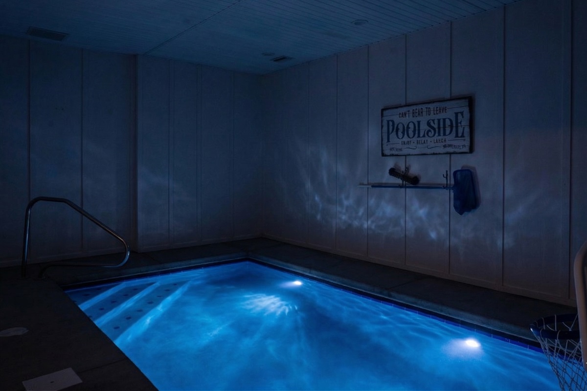 Private indoor, heated pool