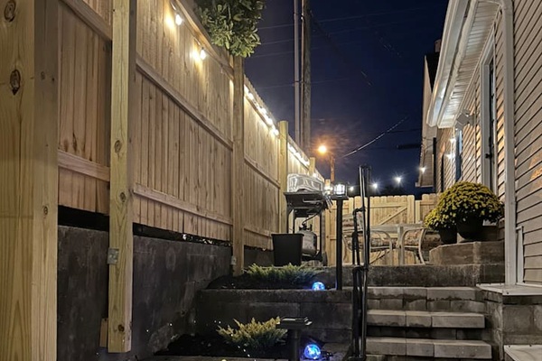 Night time view.