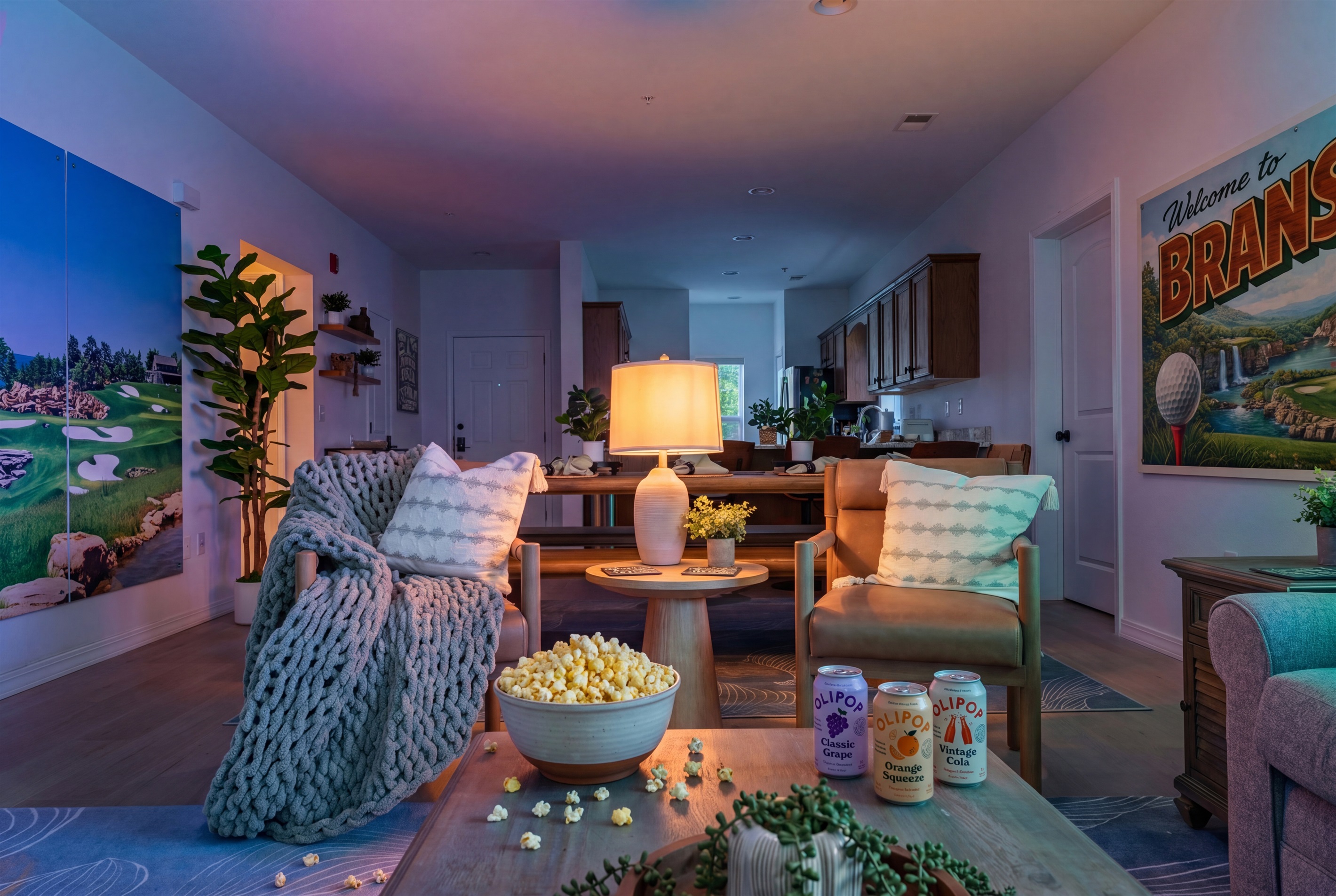 Enjoy a movie or game night with family and friends
