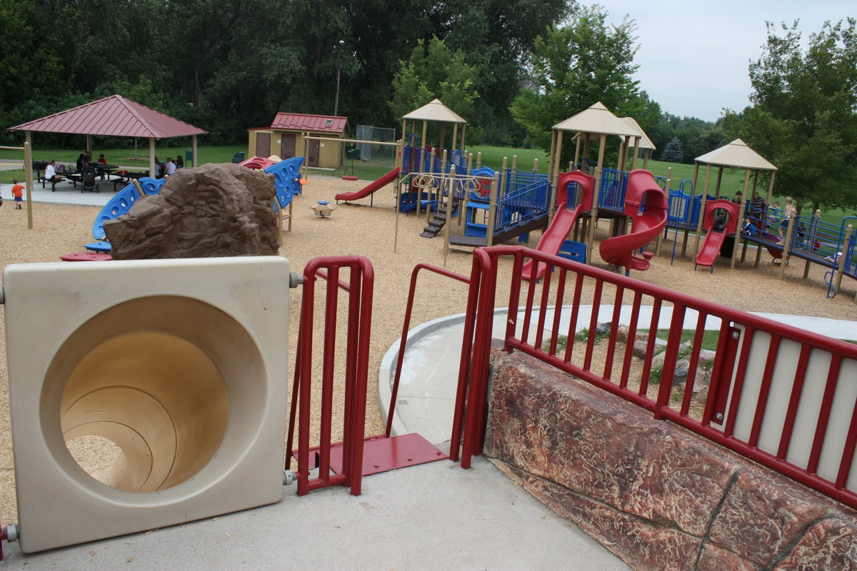 Playground at DeKoevend Park across the street from our neighborhood and within walking distance