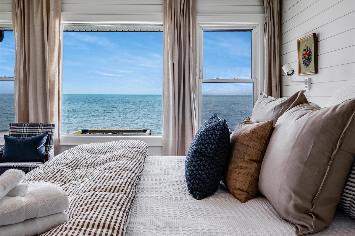Master Bedroom with a King bed, and view's you can never miss.
