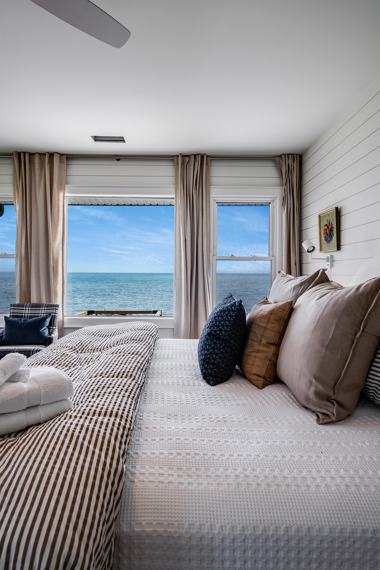 Master Bedroom with a King bed, and view's you can never miss.
