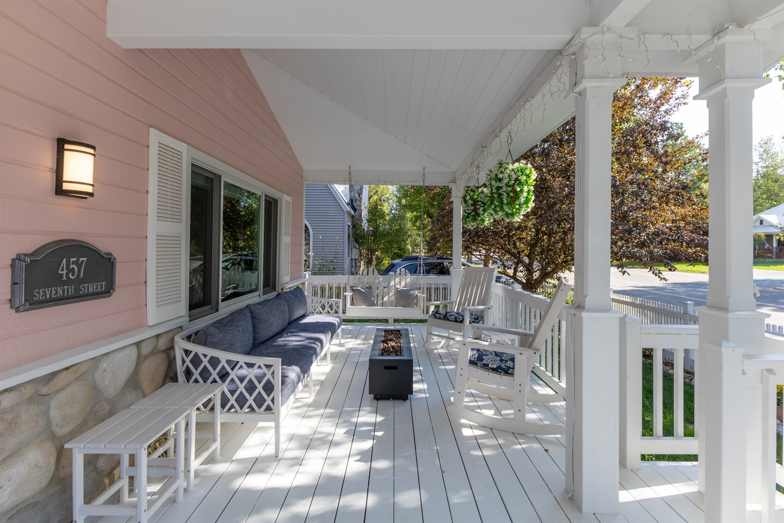 Front Porch with Gas Fireplace