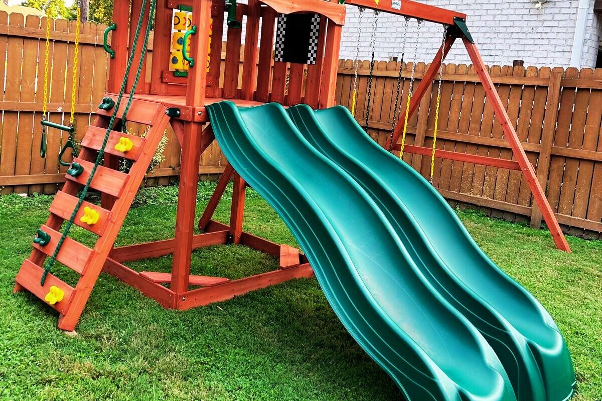 Newly Added swing set/playground