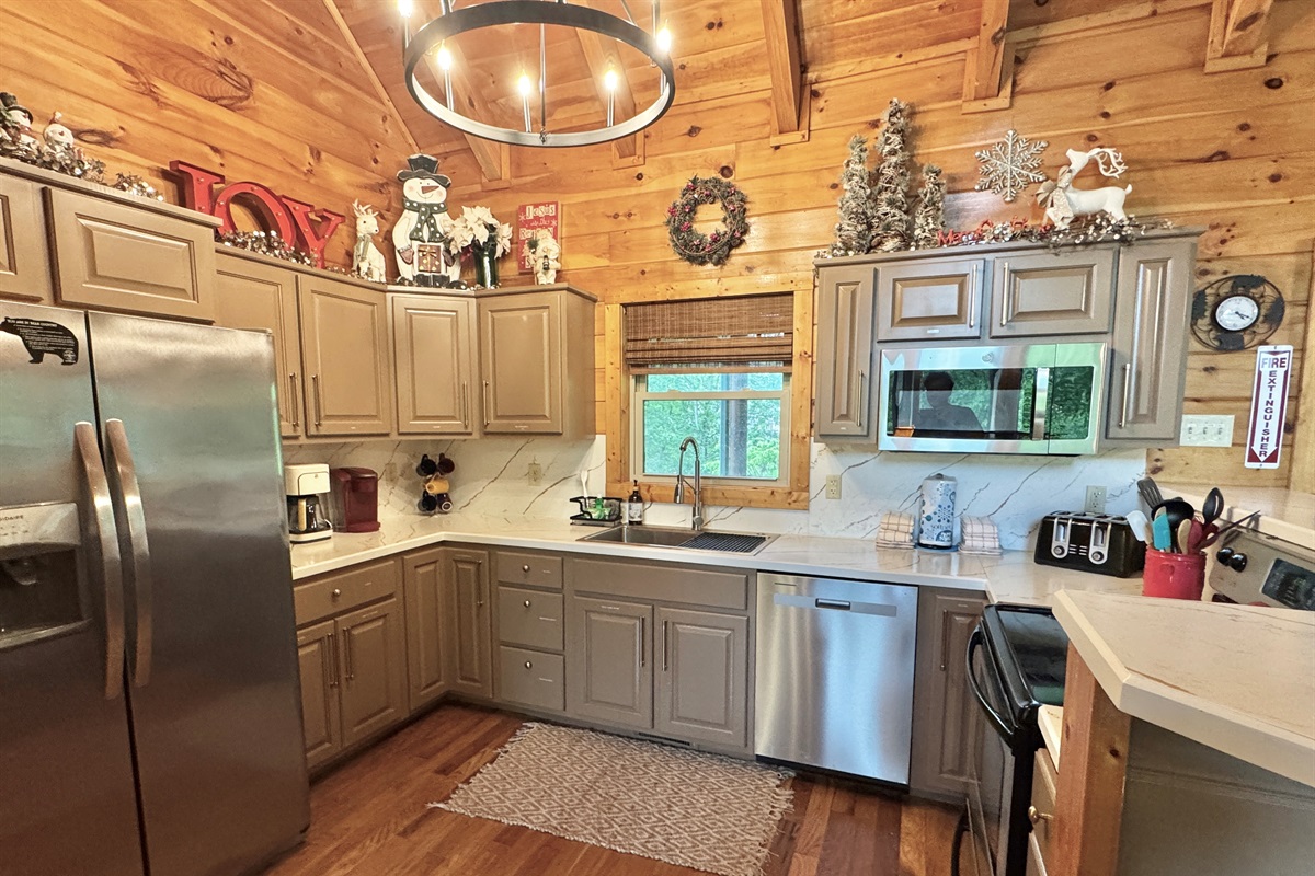 New dishwasher and large stainless sink and faucet