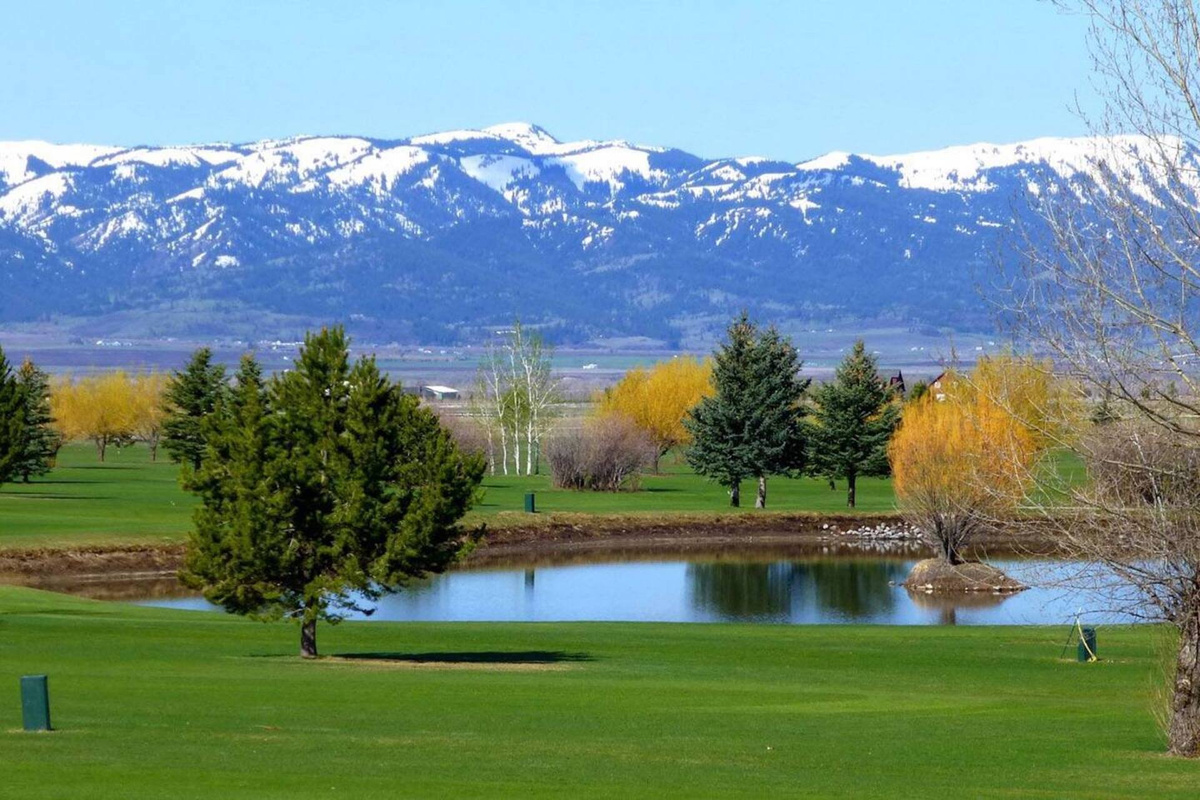 Targhee Village Golf Course offers mountain views with every swing—approx. 20 mins away