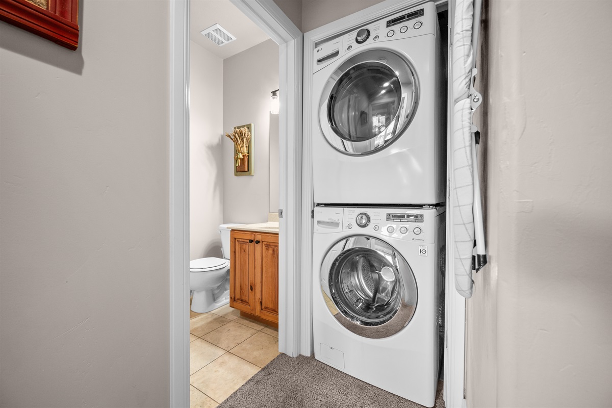 In-unit washer and dryer for added comfort during your stay.