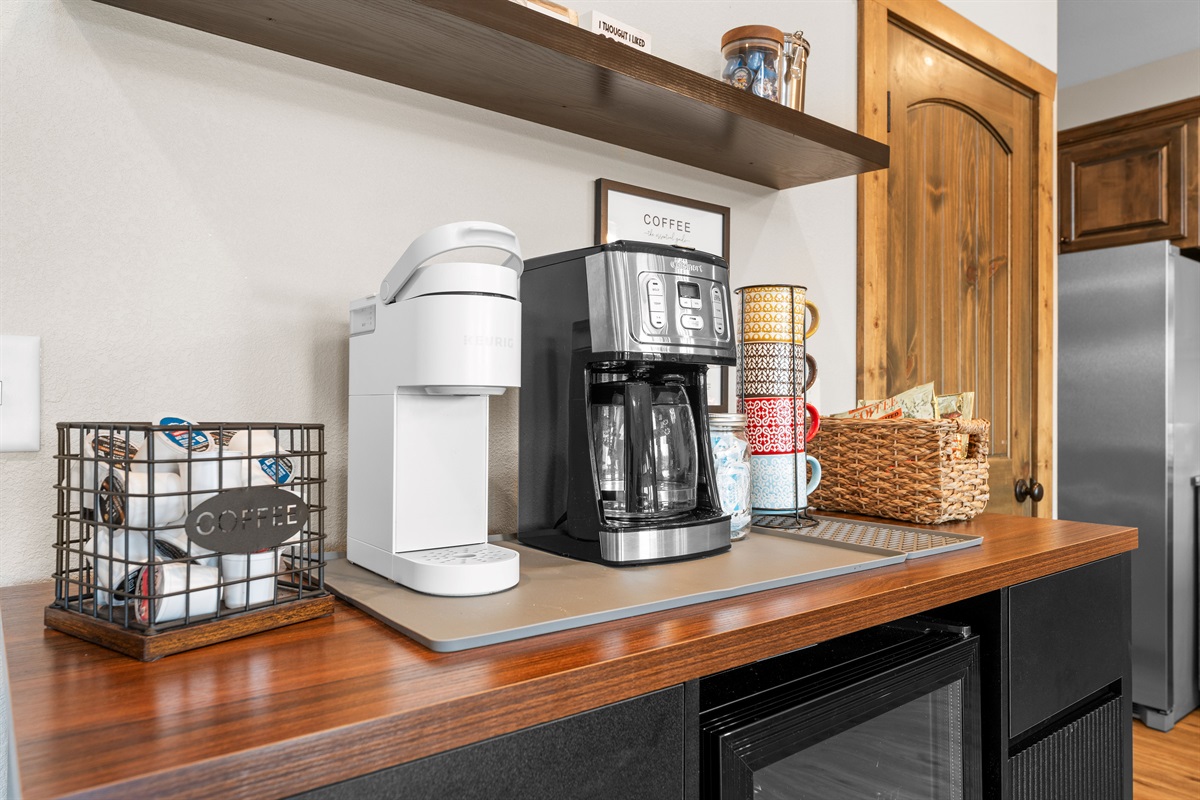 We have supplied a coffee  bar and wine cooler  