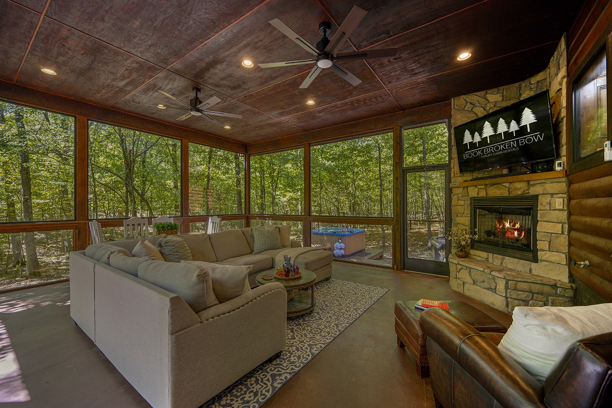Enjoy the sunroom and the views!  Great 2nd living area.