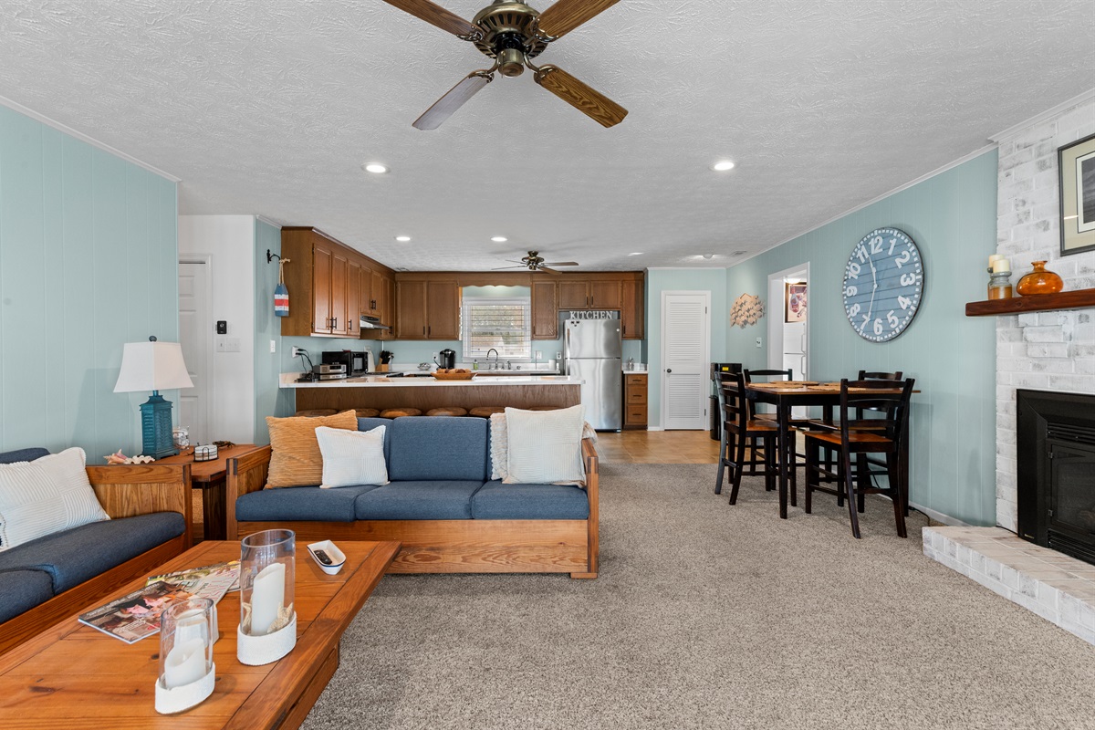 Living Room: Bright and airy space with stylish decor, perfect for relaxing after adventures!