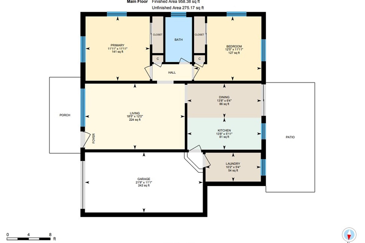 Floor plan providing an entire look of the space.