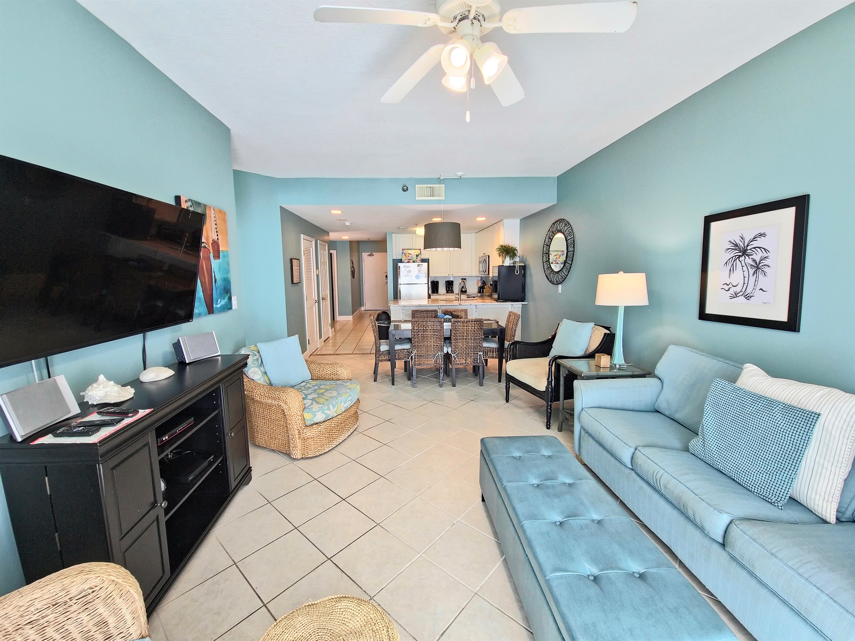 living room with queen size sleeper sofa