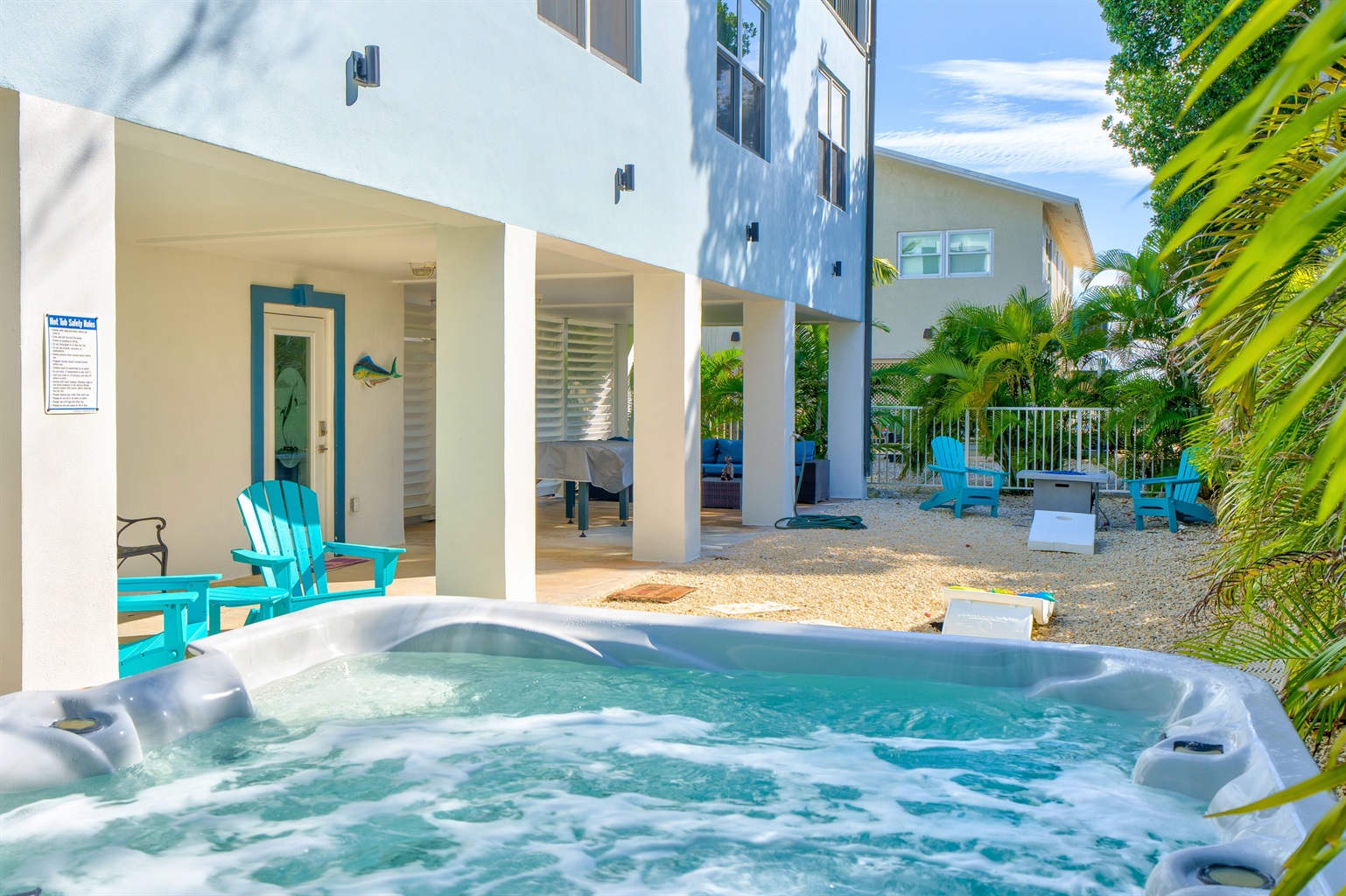 A private backyard oasis.