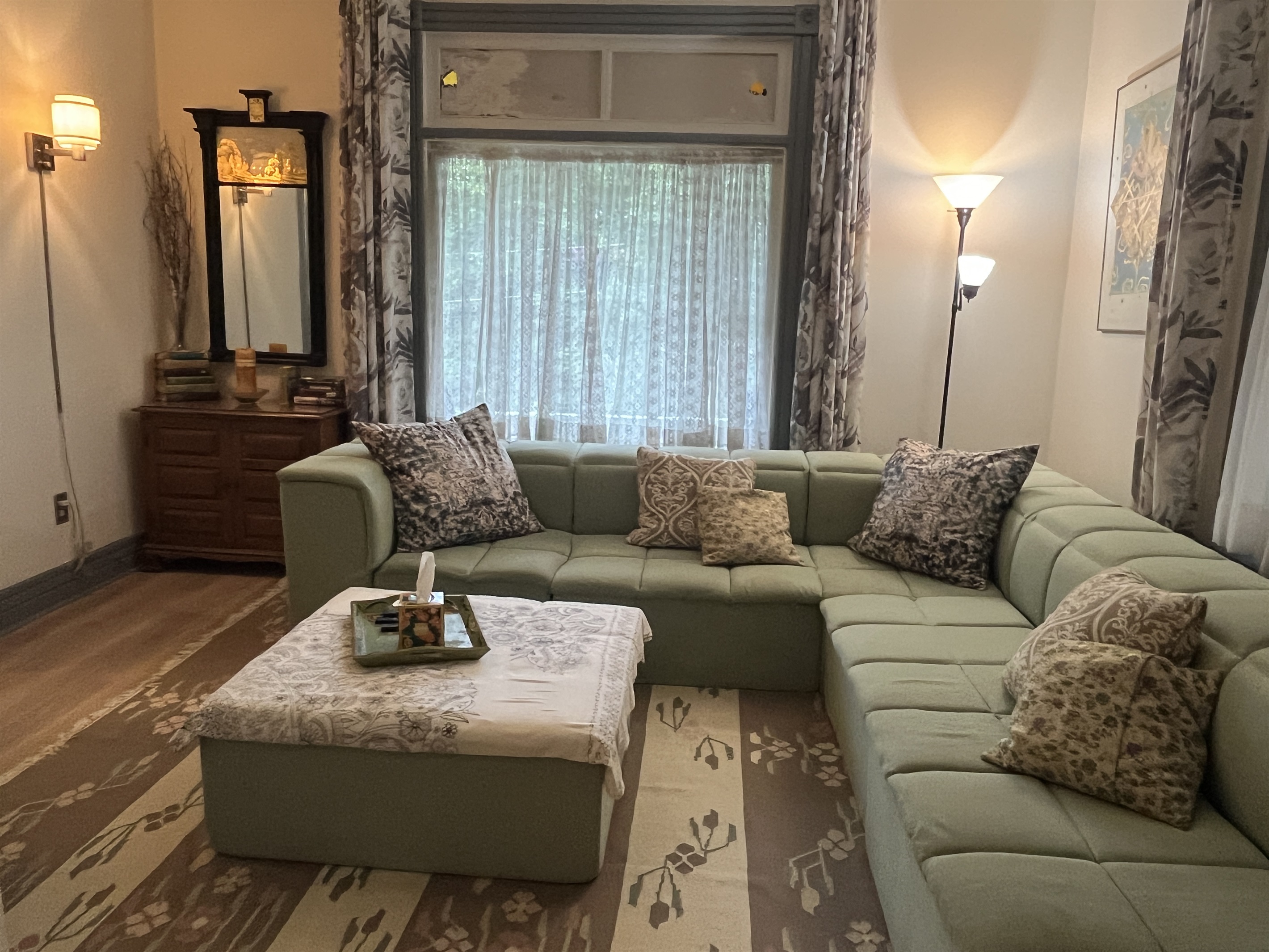 Living room with large sectional