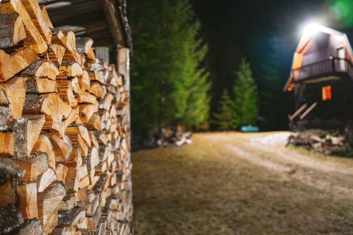 Firewood is provided on site