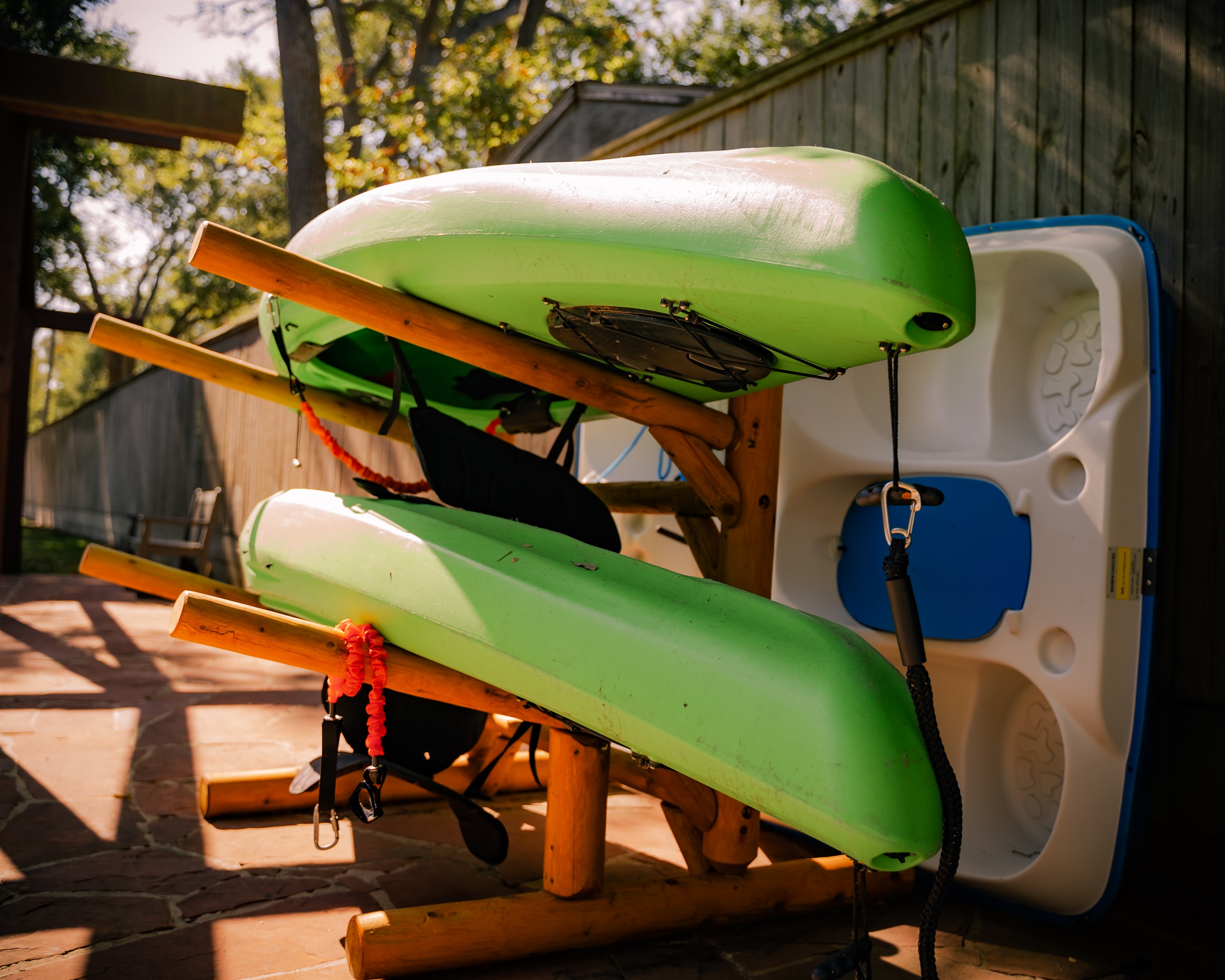 2 Kayaks & Paddle Boat available for guest use!
