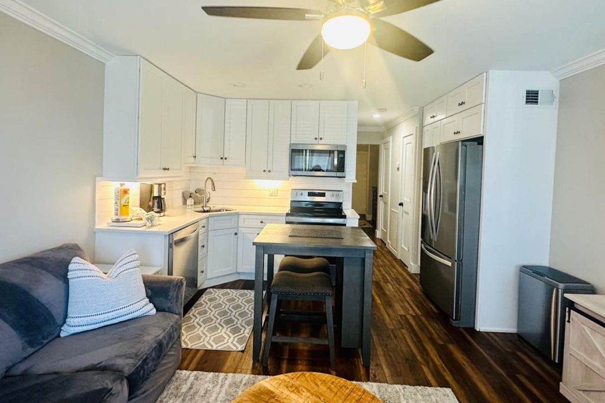 Kitchen open to the living area