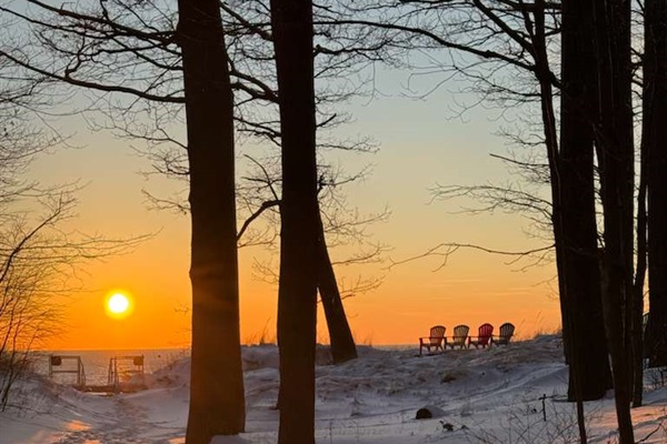 Breathtaking sunsets from our main bluff