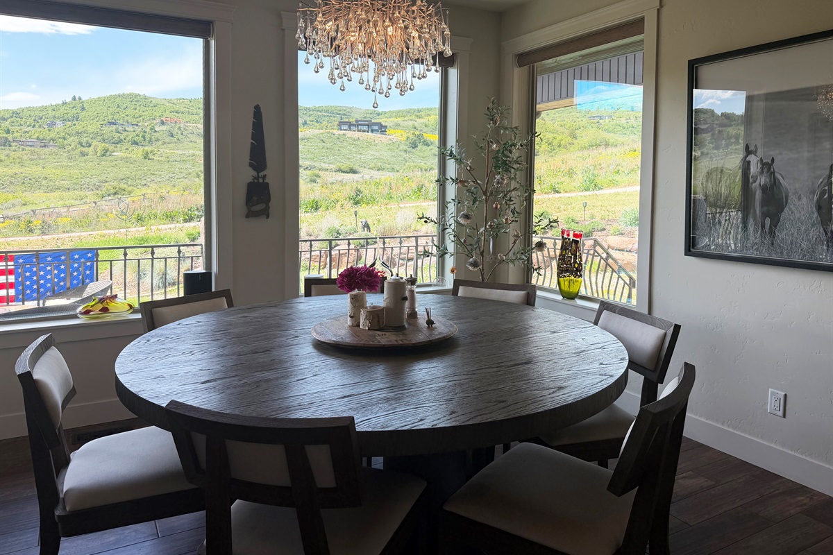 Eat meals while taking in the views.