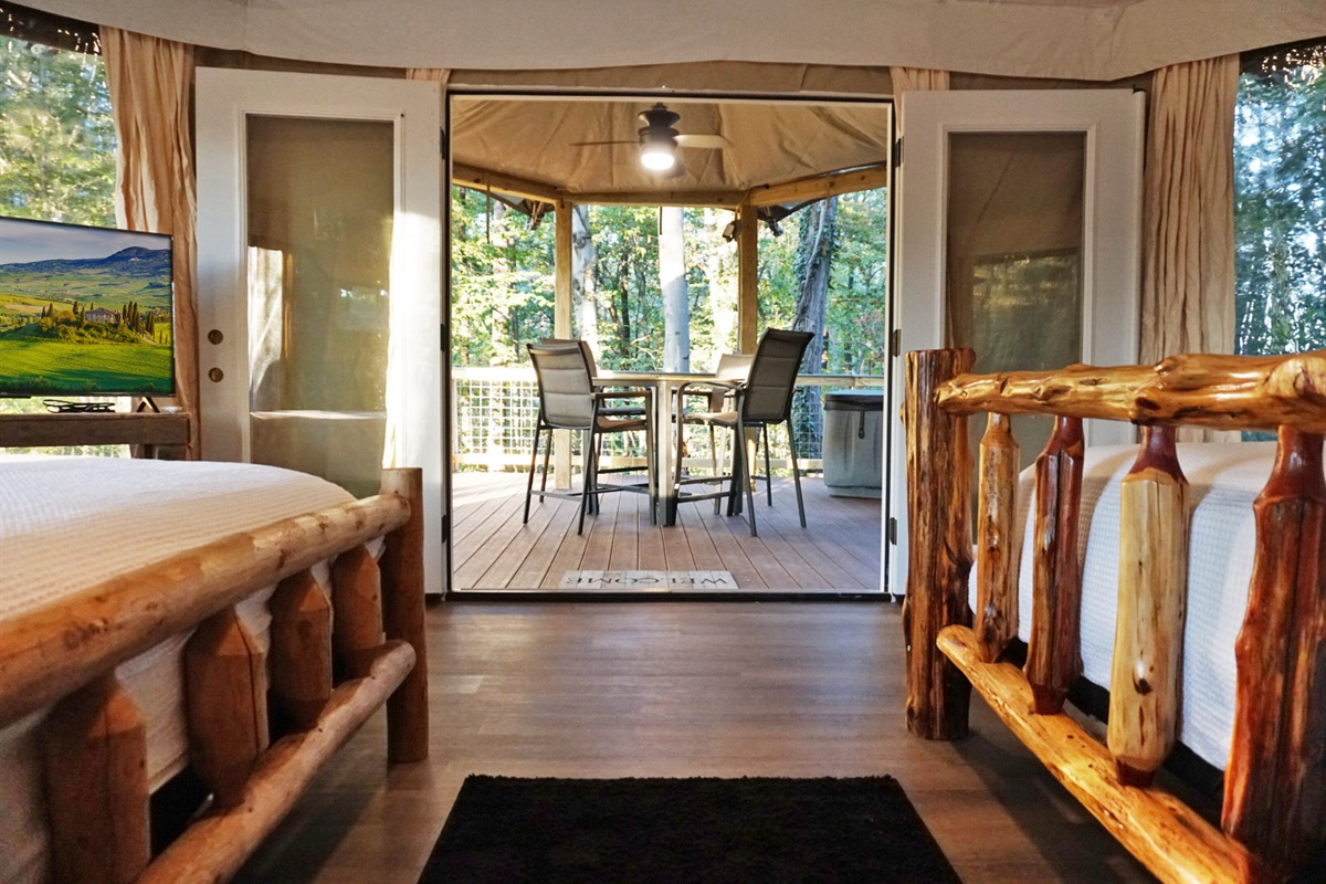 Your rustic retreat inside the zoo. Where nature meets comfort.
