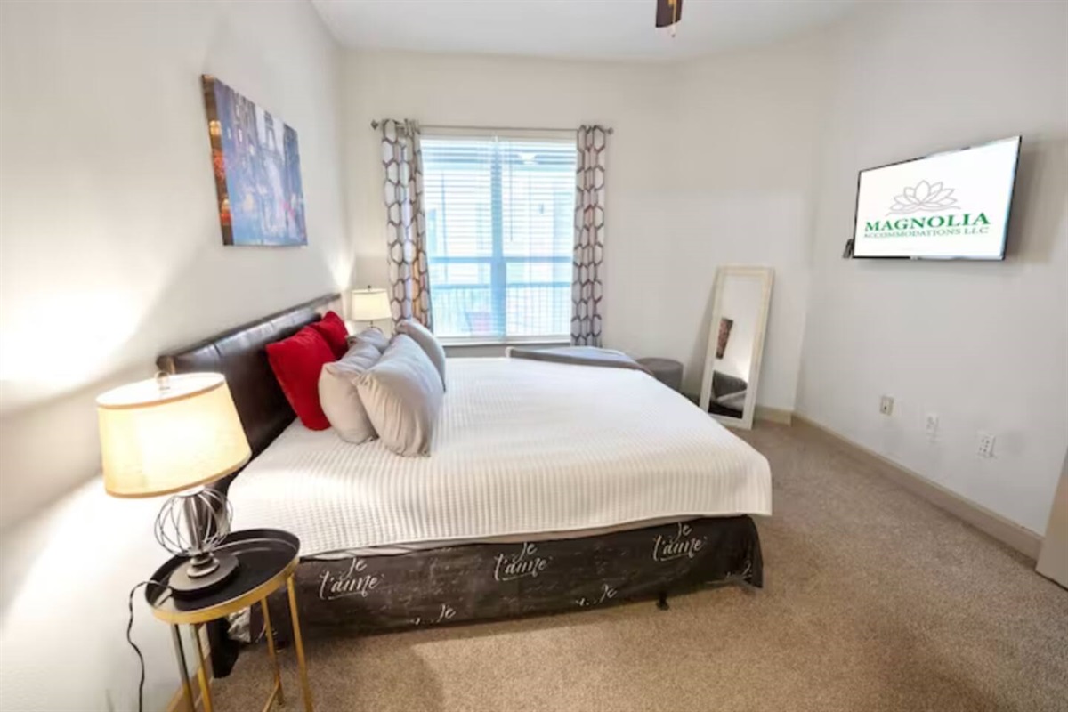 Plenty of space in this Cozy King size bed